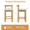 Set of 2 Modern Kitchen Island Bar Stools with Backrest Foam Padding and Anti-Slip Foot Support